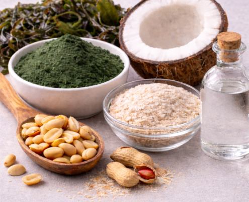 EURODUNA Technologies - unsere Spezialitäten - Chondroitin­sulfat, Glucosamin, Inulin 60, Bierhefe, Algen, Glycerin, Flohsamen­schalen, Erdnuss, Kokosmehl